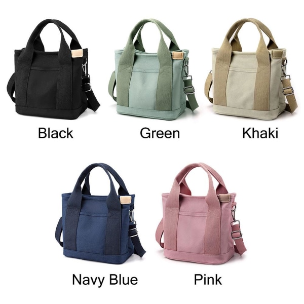 Canvas Tygväska Multi-Pocket GRÖN Green