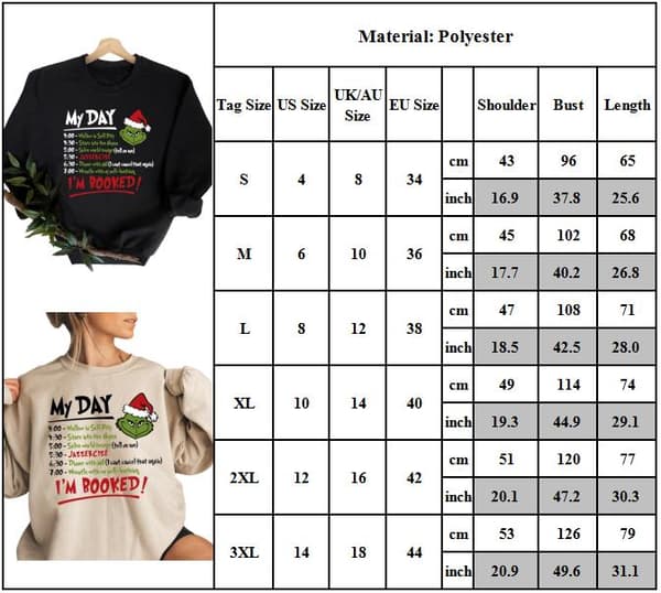Min Dag Är Full Sweatshirt Grinch Dam Jul Långärmad Khaki Khaki khaki 3XL