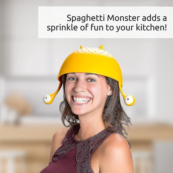 Kjøkkensil for drenering av pasta (gul)