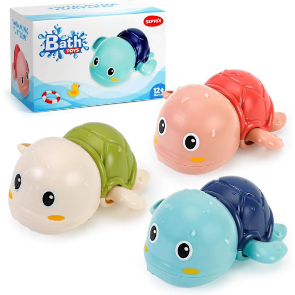 Badelegetøj til småbørn 1-3 år, Søde Skildpadde Badelegetøj til 1 2 år gammel dreng pige gaver, Vand Pool Legetøj til baby småbørn alder 1-4