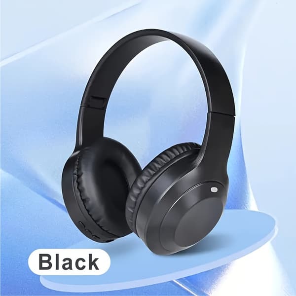 Komfortable trådløse in-ear hovedtelefoner Type-C opladningsforbindelse, trådløs understøttelse af opkald, hukommelseskort til MP3, lydkabel til kablet computer ea Black