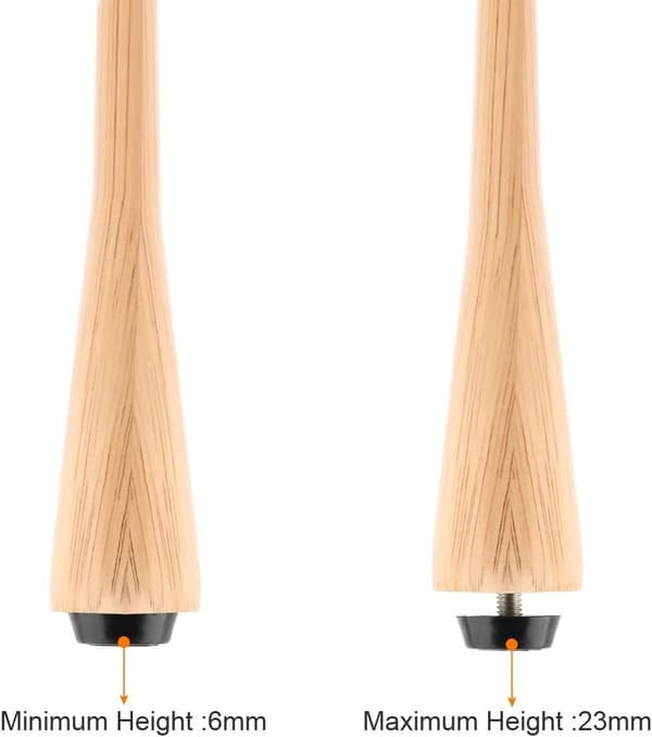 20 stk M6 x 20mm Nivelleringsfødder Justerbare Møbelfod Justerbar