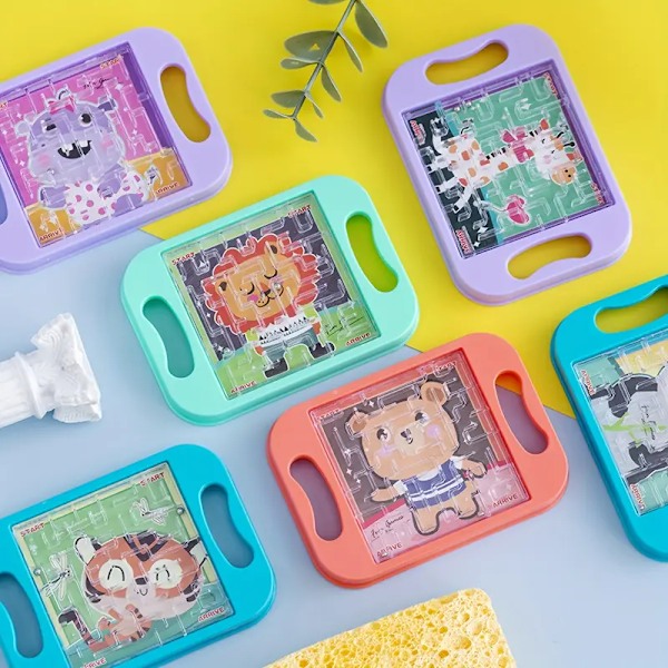 10 kpl/ Mini Käsinpidettävä Tasapainotuslabyrintti Rullapallopeli Puzzle-lelu