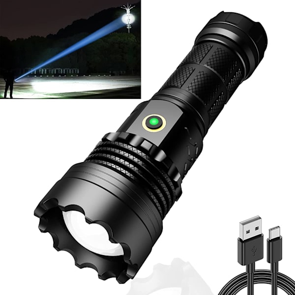 Taktisen LED-taskulamppu, erittäin kirkas, 30 000 lumenia