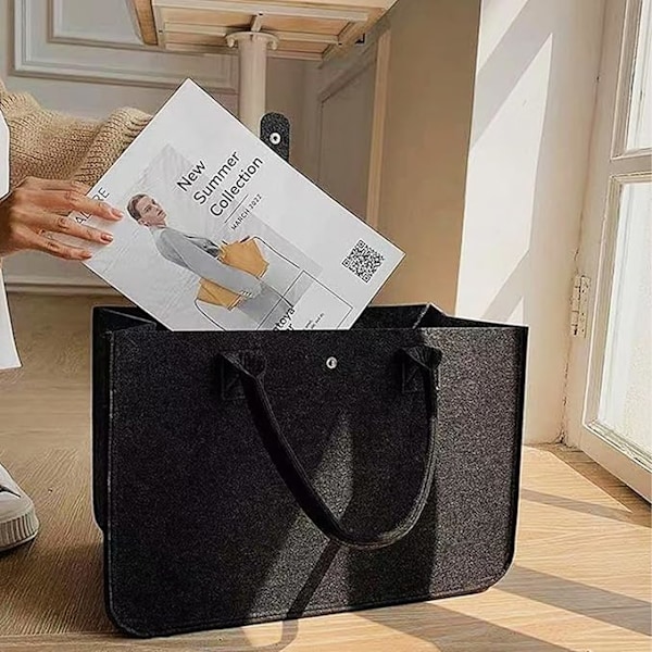 2 stk Store Filtposer, 30 x 20 x 18cm Filtposer, Gjenbrukbar Handlepose, Egnet for Daglig Handle, Reise