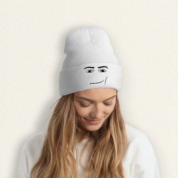 Roblox Ansigtsstrikkede Strikkede Hue Hatte Skullies Beanies Cap Bløde Hætte Hatte Vinter Varme [DB] 8