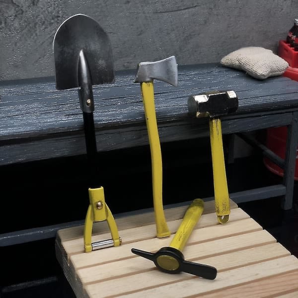 Metall mini spade hammare, yxa, huggverktyg, barns pedagogiska