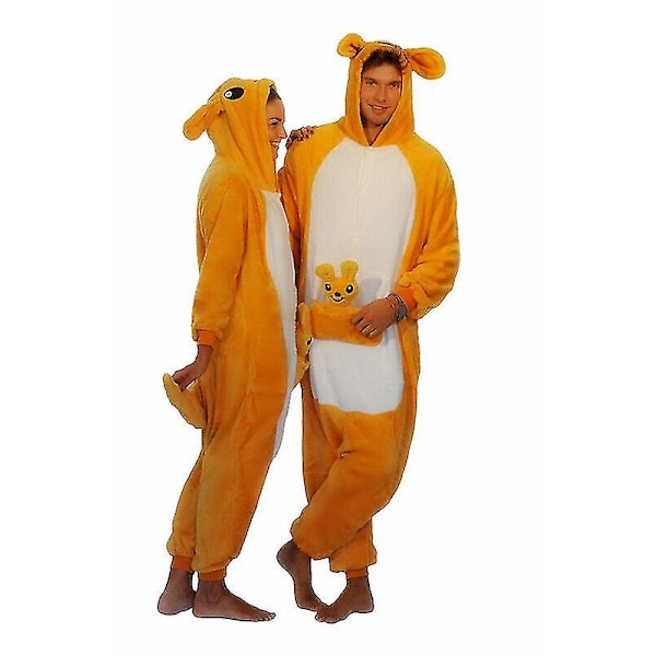 Winnie the Pooh -hahmojen unisex-haalari, naamiaiskostyymi, huppari, pyjama, kenguru, kenguru, kenguru Kangaroos S(150CM-160CM)