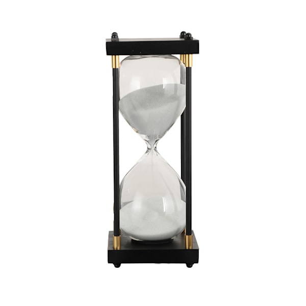 Sandtimer, dekorativ sandtimer i trä, stor timglas timer 60 White sand