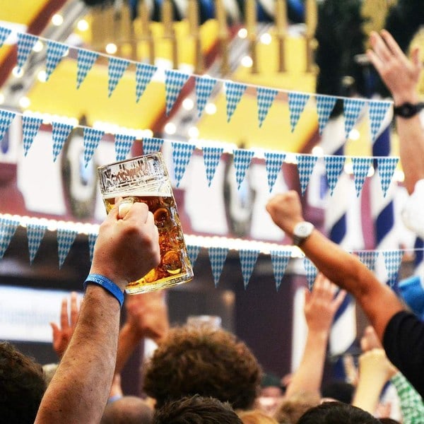 10m Oktoberfest vimpel, Oktoberfest festtillbehör 2 st