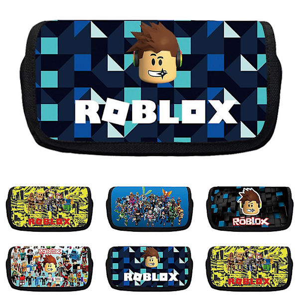 Roblox spil stort etui blyantæske pennearrangør papirpose til børn drenge piger gaver D