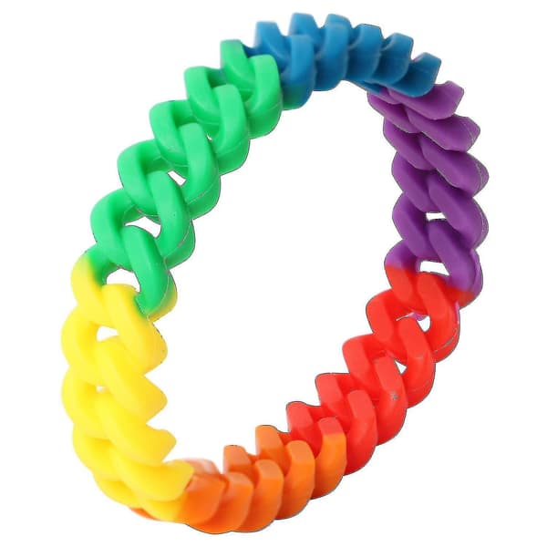 Trixes Regnbågsflätat Armband{AZC}