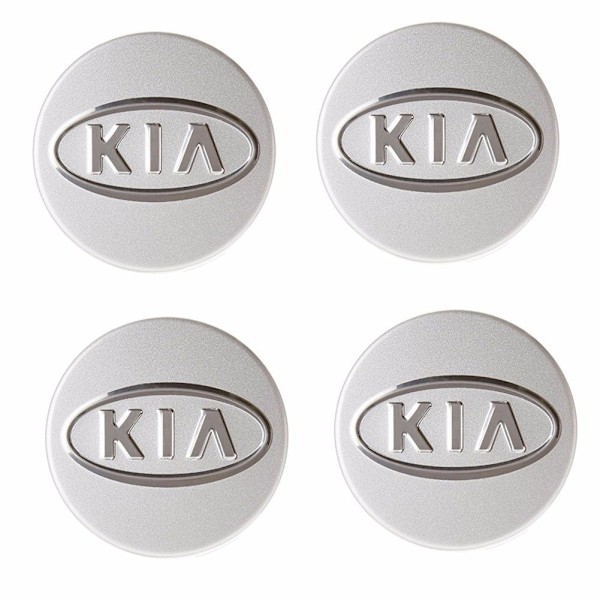 KIA01 - 58MM 4 kpl Pyörännavan Kapselit KIA Hopea