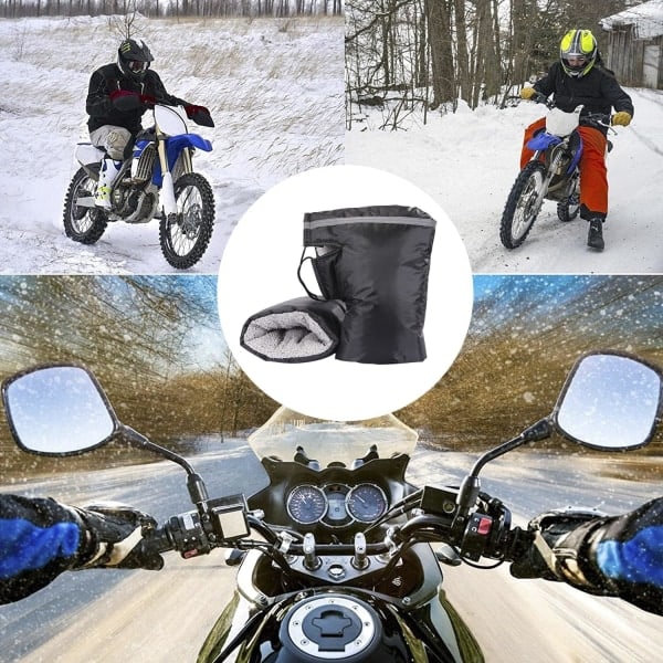 Motorcykelstyre Muff Vindtät Vattentät Varma Boxhandskar