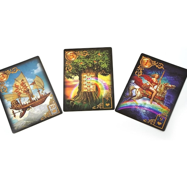 Glided Reverie Lenormand Oracle Tarot -korttipakka matkakirjan ja metallilaatikon kanssa aloittelijoille ja kokeneille lukijoille