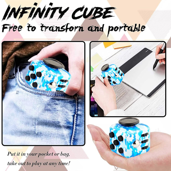 1. Blå Anti-Stress Fidget Toy Kuutio Anti-Stress Lelu Decompressio