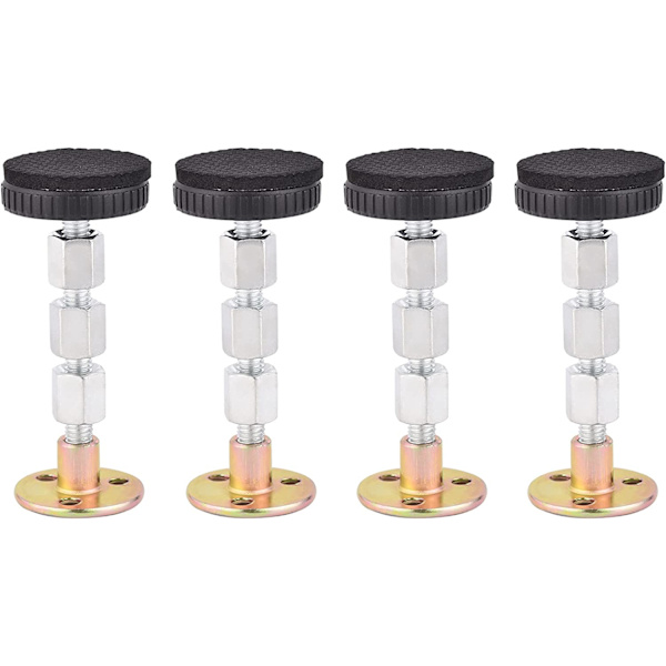 Sänggavel Stopper Set om 4 Metall Sängram Anti Shake Verktyg Sänggavel Väggfäste Konsoler Justerbar Gängad Sängram Anti Shake Verktyg för Säng