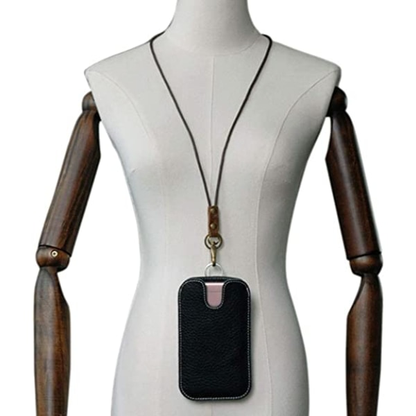 Læder lanyard-vintage læder nøglering med metal hummer og nøglering -