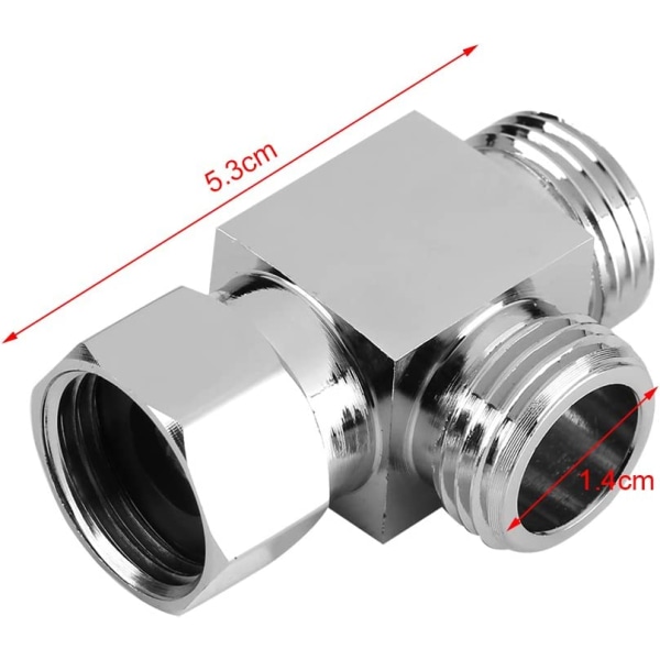 Väg Dusch Diverter Ventil G1/2in Vatten Separator Dusch Adapter Tillbehör Duschhuvud för Badrum