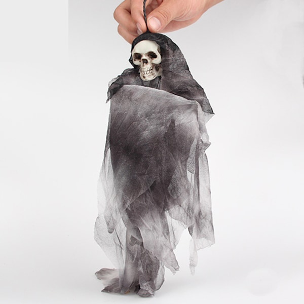 Halloween Pieni Kallo Ripustus Koriste Ripustus Aave Rekvisiitta Halloween Lentävä Aave Halloween Koriste Pihalle Ulkona Grey