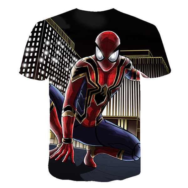 Spider-Man lyhythihainen T-paita pojille ja tytöille Casual Top T-paita E E 130 cm