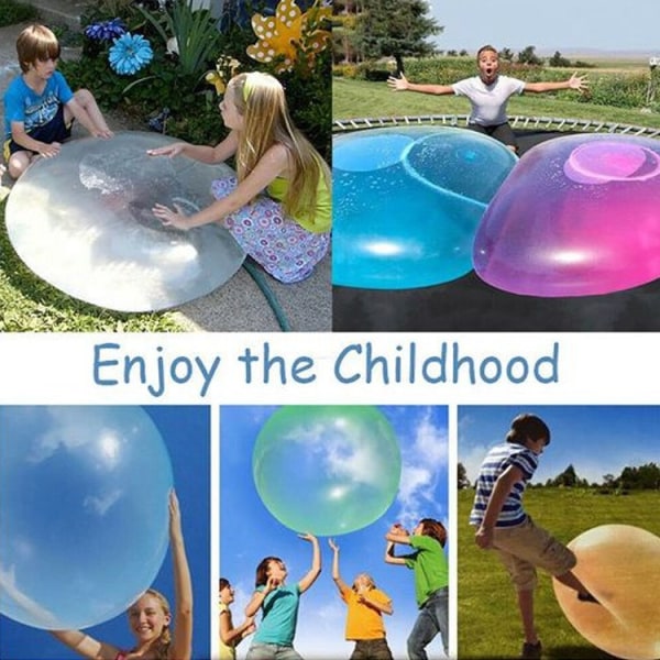Børns boblebold, vandboblebold vandbold transparent hoppende ballon, egnet til børns strandpoolhavefest blue