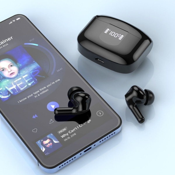 Bluetooth høretelefoner, trådløse Bluetooth 5.3 in-ear høretelefoner