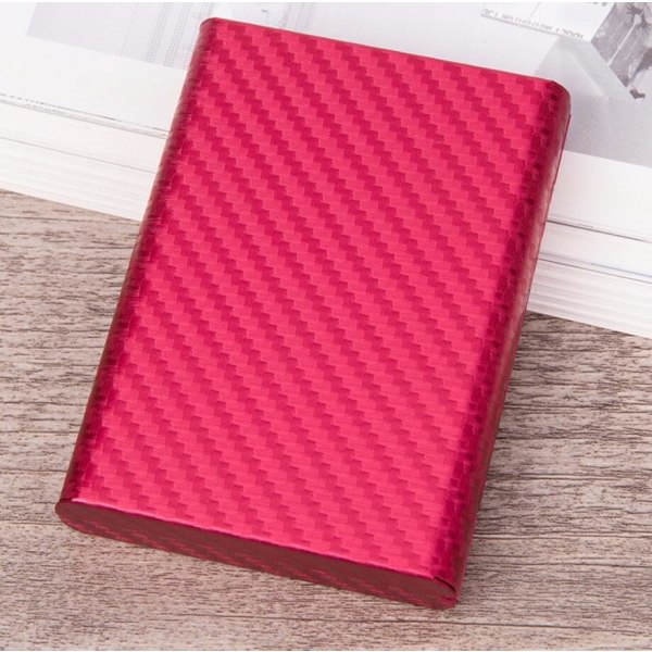 Big Carbon Aluminium Kortholder med RFID-beskyttelse Rød red one size