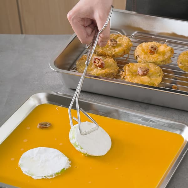 SUS304 Köksax av rostfritt stål 25 cm för matlagning, grillning och servering av grillmat