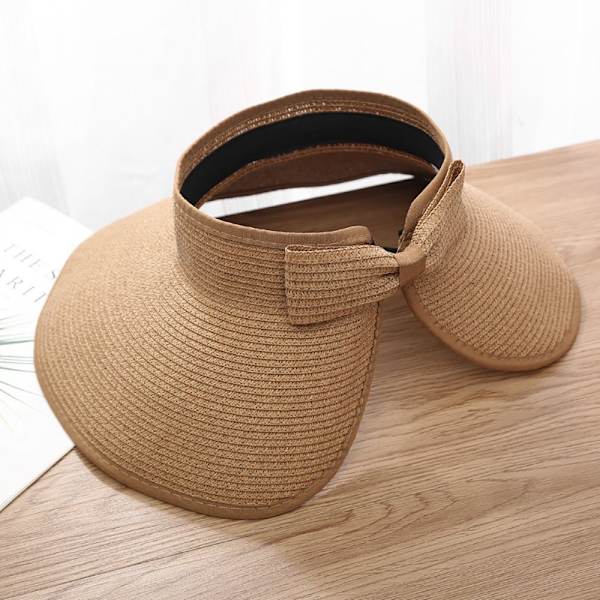 Solhatt for kvinner, sammenleggbar solhatt med UV-beskyttelse, elegant solhatt, sommerhatt