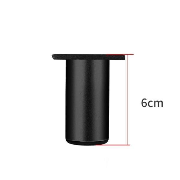 4 stk./sæt Metalben Møbelben SORT 6CM Sort Black 6 cm