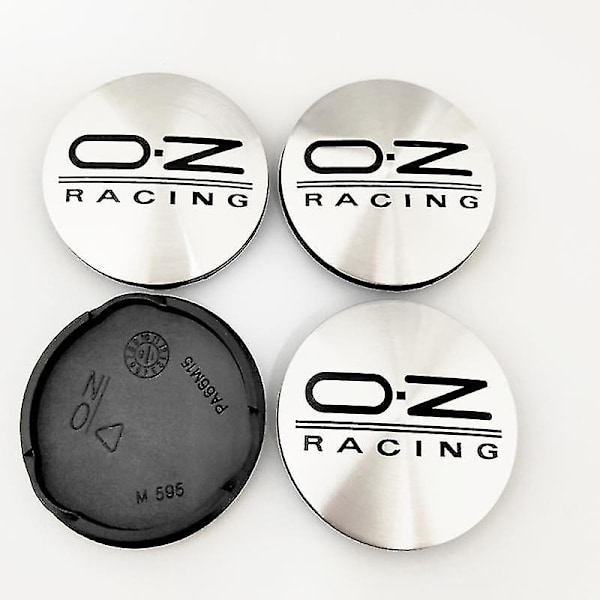 4 st 62mm Navkapslar för Bilhjul För Oz Racing M595 Oz Alloy Auto Hjul Fälg Navkapsel 62 58.4x62 Silver Svart