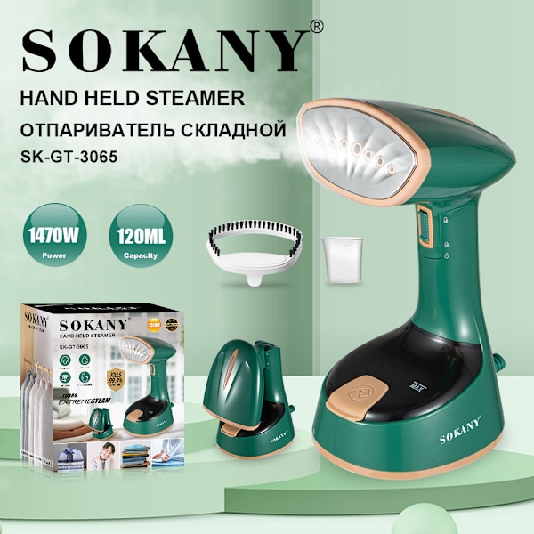 Vaatteiden höyrystin, vaatteiden höyrystin kotiin, toimistoon, matkalle, päivitetty 400 ml:n suuri kapasiteetti vesisäiliö, ryppyjen poistaja