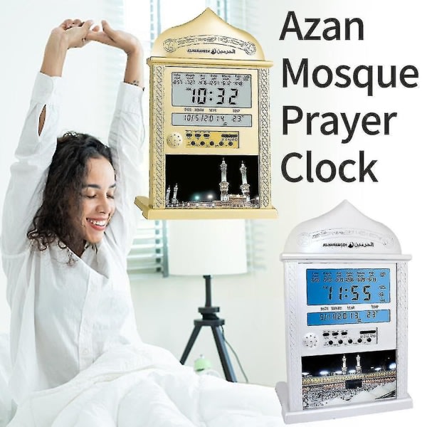 Moskékalender Muslimsk bön Väggklocka Alarm Islamisk Ramadan Moskéalarm Digital kalender Presentdekoration Hem K3j9
