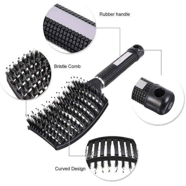 3-paks hårbørste ventilert buet børste for filtring av hår hårbørste stylingbørste