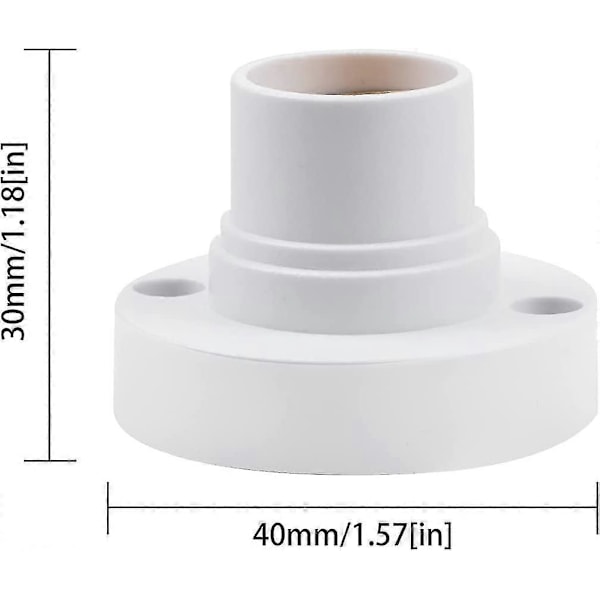 stk. E14 lampeholder, E14 Edison skrue pæreholder, plastik loftlampe base