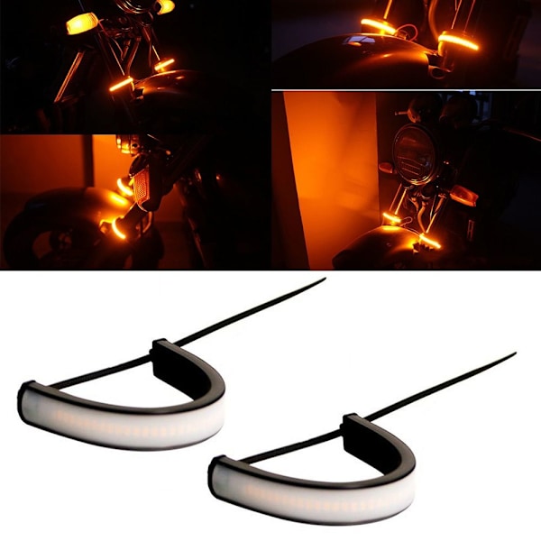 Moottoripyörän vilkut LED-valonauhat 2 kpl 2 kpl 2PCS 2PCS
