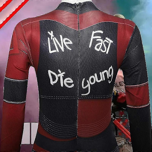 Piger Kvinder Harley Quinn Halloween Party Cosplay Kostume Jumpsuit Elastisk Bodysuit Z 190