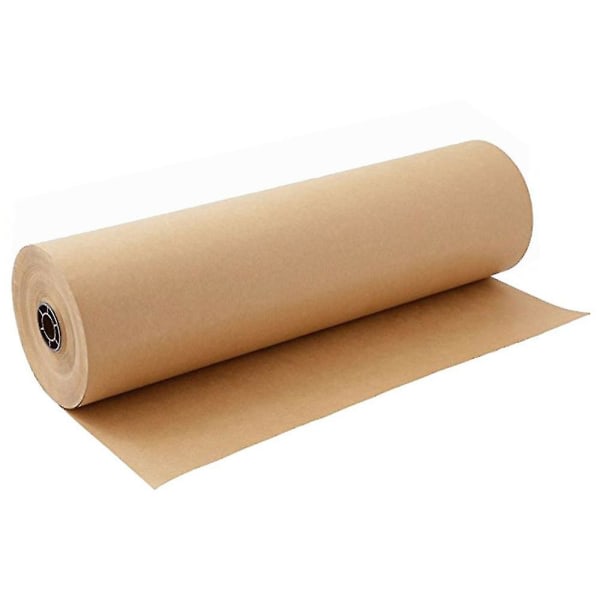 Kraft papirrulle 12" X 1200" (100 fod), stor brun papirrulle til gaveindpakning og kunsthåndværk