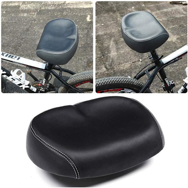 Næsefri, komfortabel bred cykelsadel med polstret Memory Foam pude til de fleste cykler