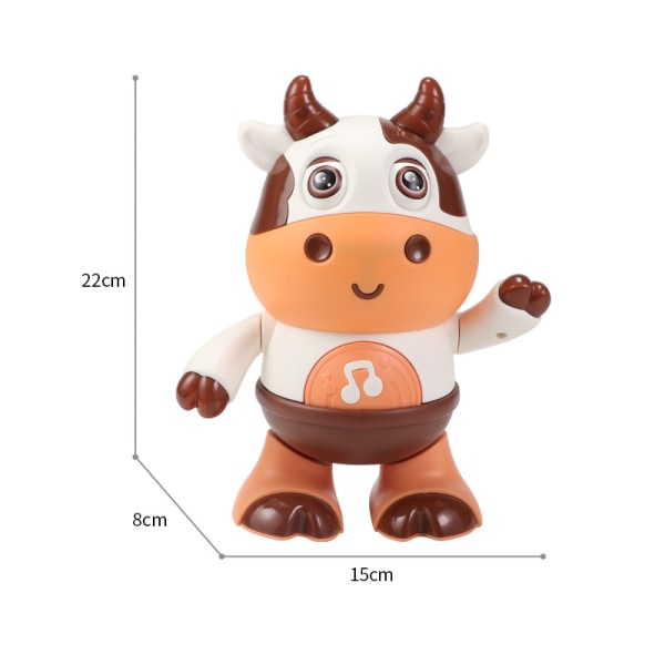 Baby Cow Musical Toy med LED-lys og musikk - Pedagogisk læringsleke