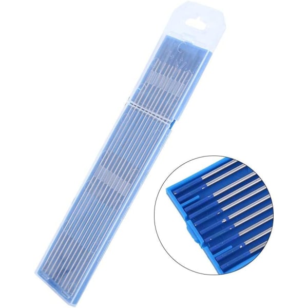 10 st 1,0/1,6/2,4 mm volframsvetselektroder, lanthanerad elektrod blå spets (1,6*150 mm)