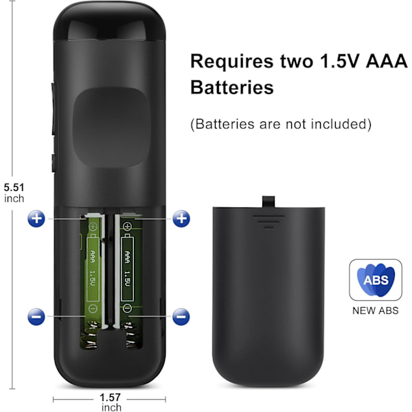 (Pakke med 2) Kun erstatningsfjernkontroll for Roku TV, kompatibel med TCL Roku/Hisense Roku/Onn Roku/Philips Roku Smart-TVer (ikke for Stick og Box)