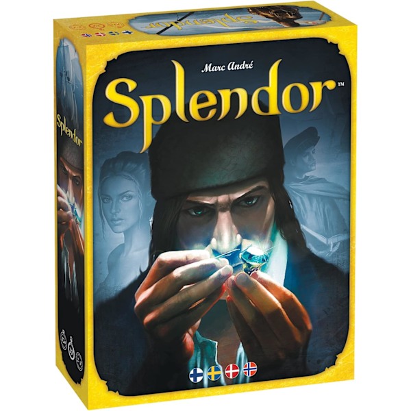 Splendor Brädspel - Engagerande strategispel om ädelstenar för barn och vuxna, från 10 år, 2-4 spelare, 30 minuters speltid
