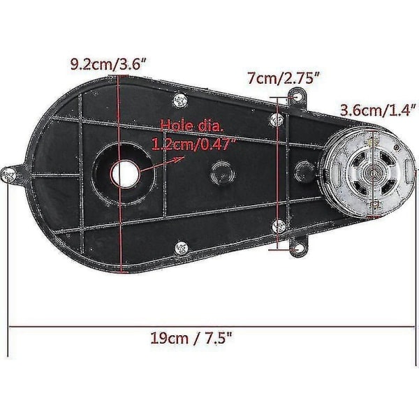 2 stk 12V 550-30000 o/min Elbil Motor Girkasse Reservedeler