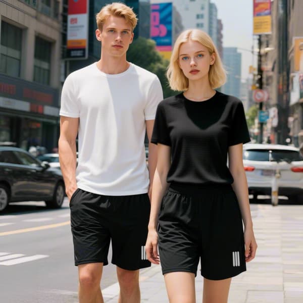 Nye afslappede tynde åndbare hurtigtørrende shorts til mænd til sommerbrug Set - Women's White Medium