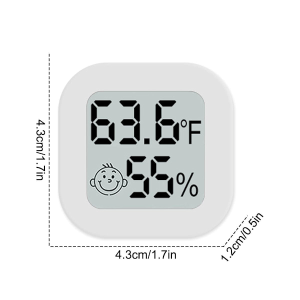 6-pack Mini Digital Termometer Hygrometer Inomhus LCD-skärm_xx