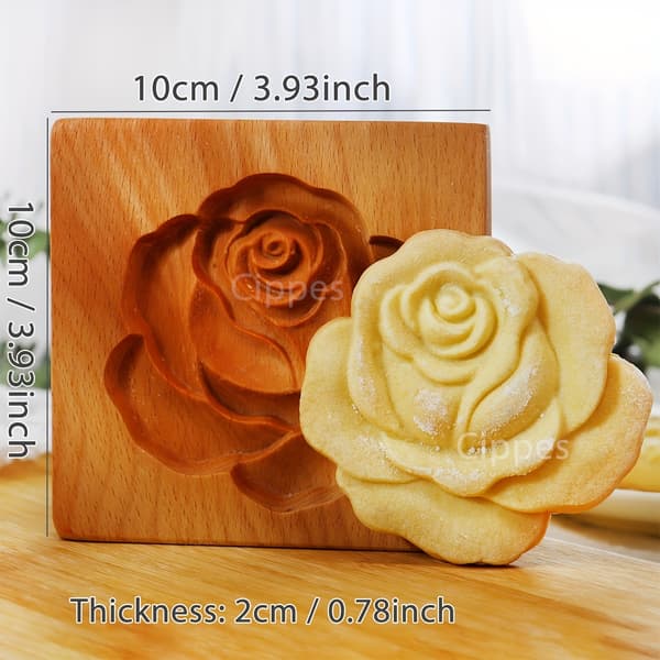 Firkantet kakeform for baking, slitesterk og enkel å bruke Rose 1