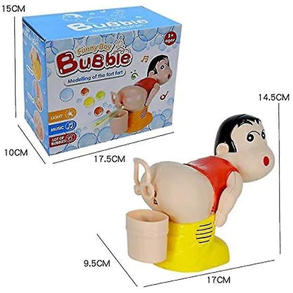 Bubble Maker Toy, The Funny Music Automatisk Speed ​​Bubble Blower- Boy Stick Blower med LED-blinkende lys Boblemaskin Enkel å bruke Xinda