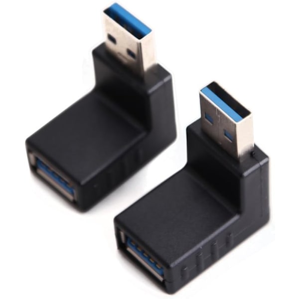 *USB 3.0-adapter 90 grader hane till hona vertikal uppåt nedåt vinkel C*